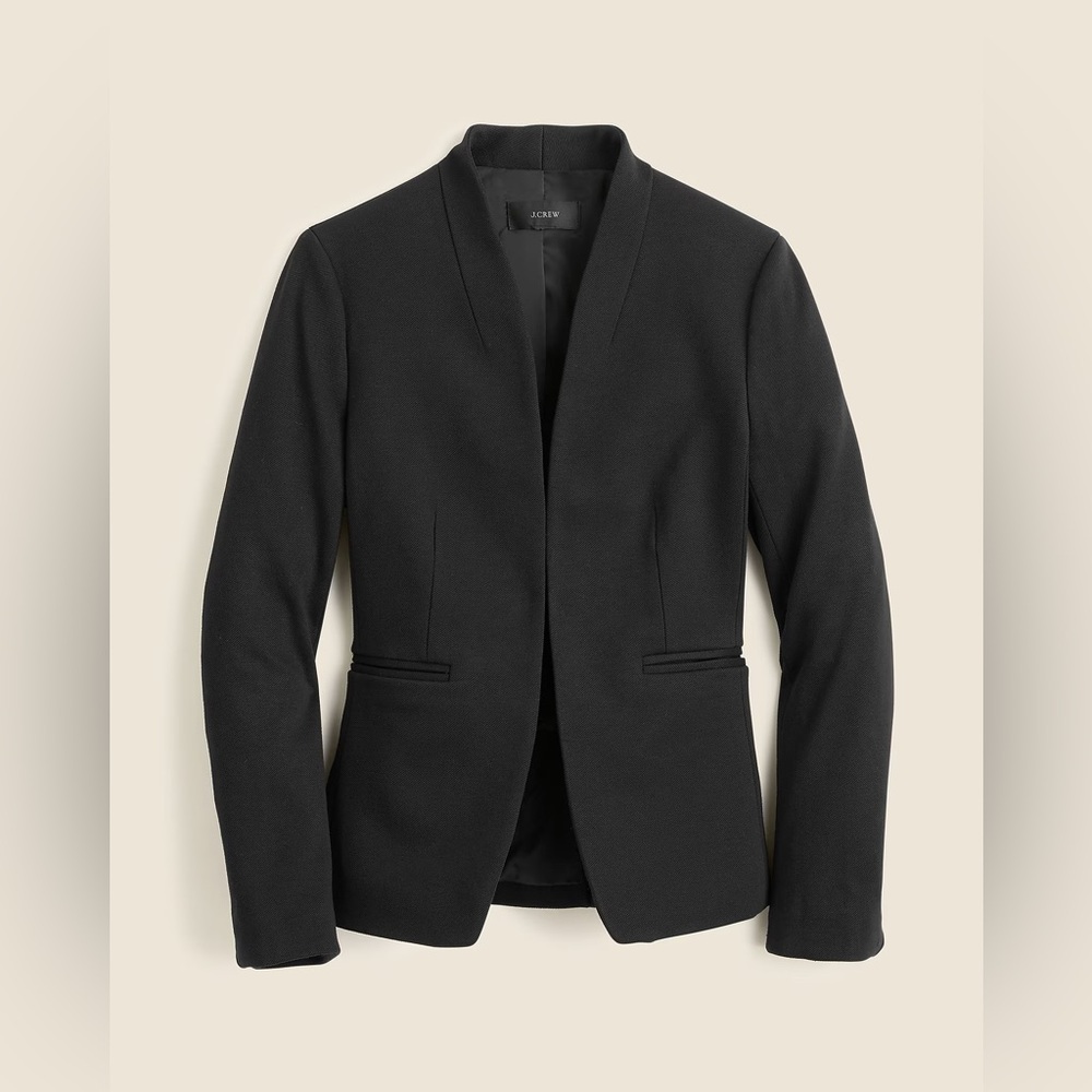 J. Crew Women's Elegant Black Going-out Blazer in Stretch Twill